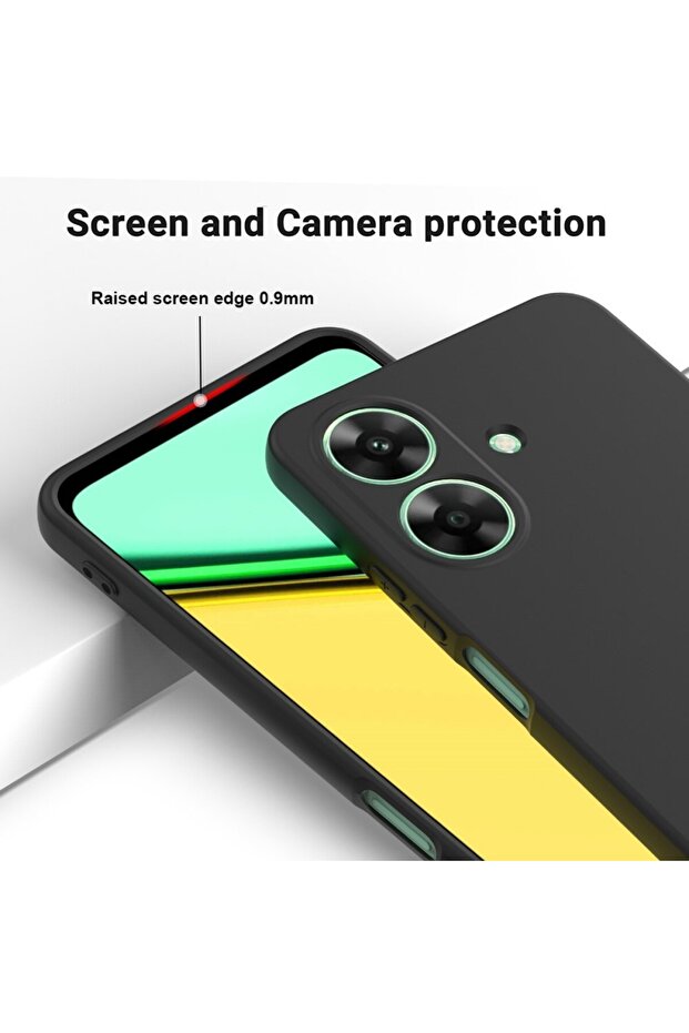 Solid Color Θήκη Σιλικόνης Black (Realme Note 60 4G) - 4