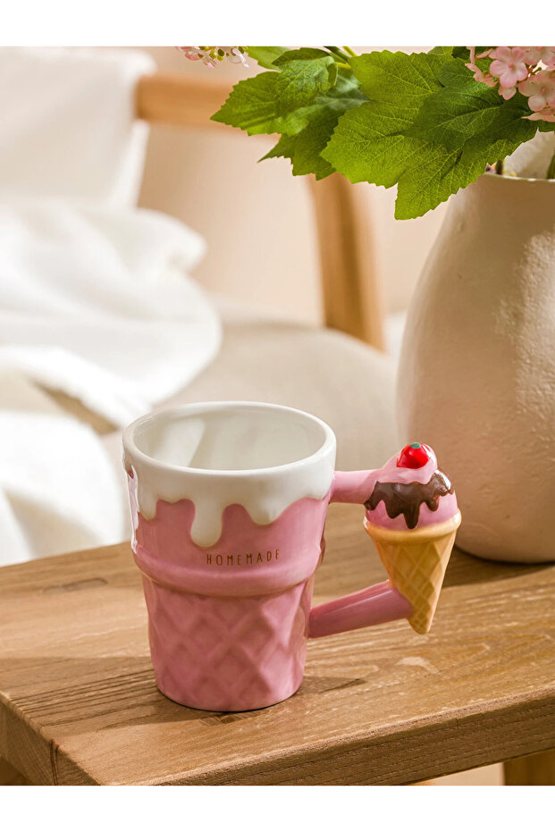 Lcw Home Mixed Ice Cream Figured Ceramic Mug 360 ml