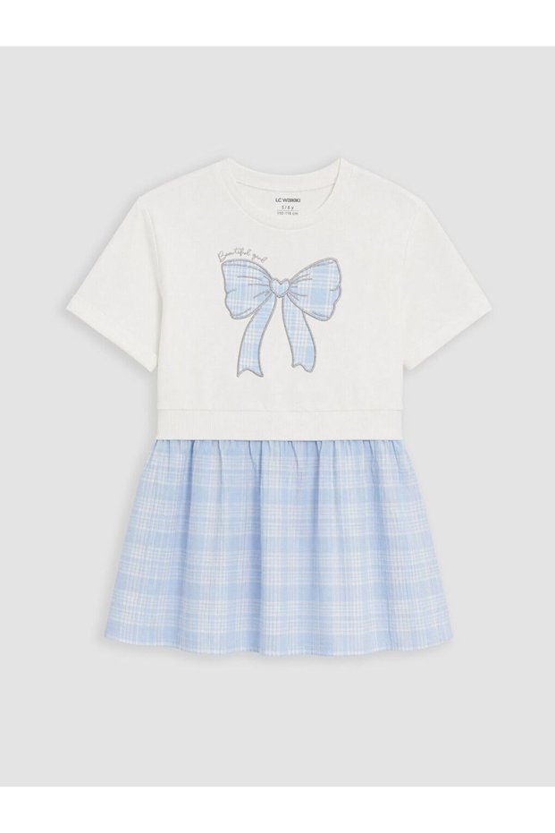 Lcw Kids Bow Embroidered Girls' Dress