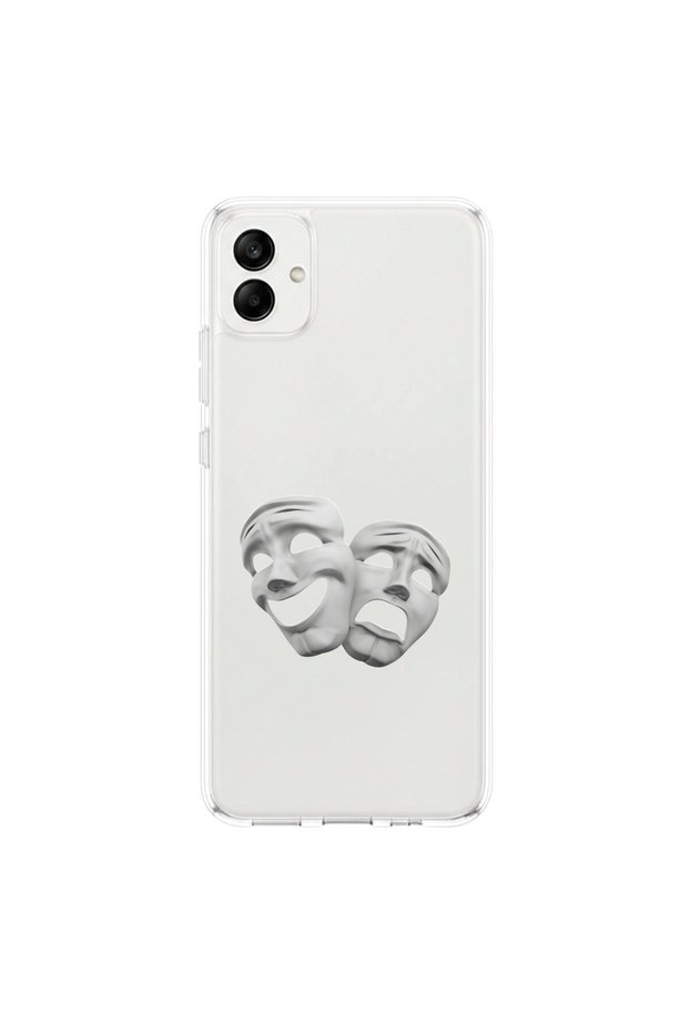 Samsung Galaxy A04 Compatible Aesthetic Face 6 Design Transparent Case