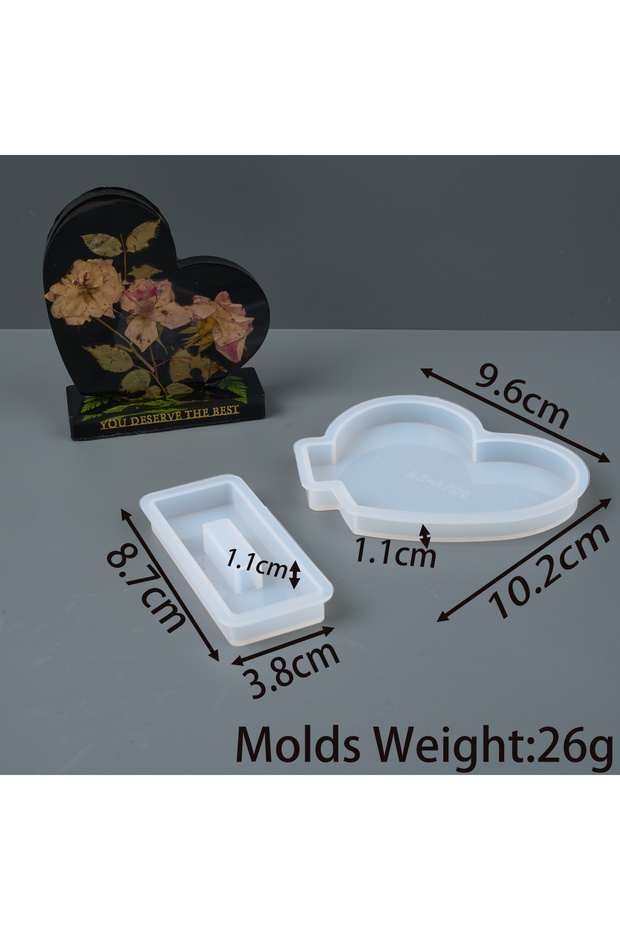heart Photo Display Frame Silicone Mold DIY Handmade Heart Round Hexagonal Crystal Epoxy Resin Craft