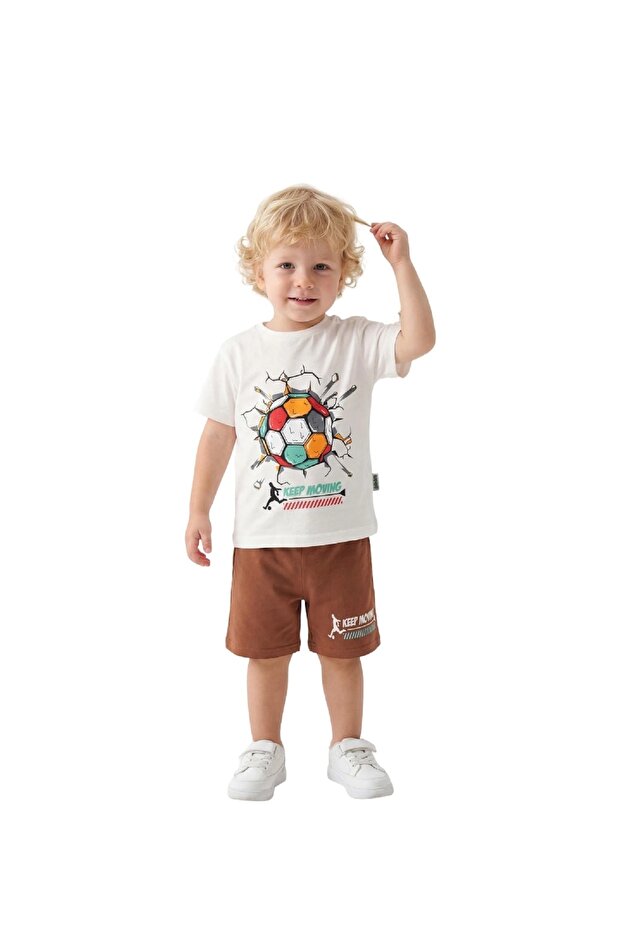 Boy's Printed Two-Piece Set Summer T-Shirt/Shorts 1-4 Years Old