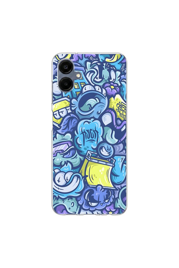 Samsung Galaxy A06 Compatible Graffiti 9 Design Transparent Case