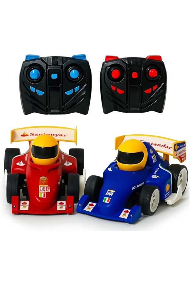 Educational and Entertaining Remote Control Racing Cars Set, 2-Pack, LED Lights, Rechargeable Wireless Bumper Cars, Indoor Outdoor Game
