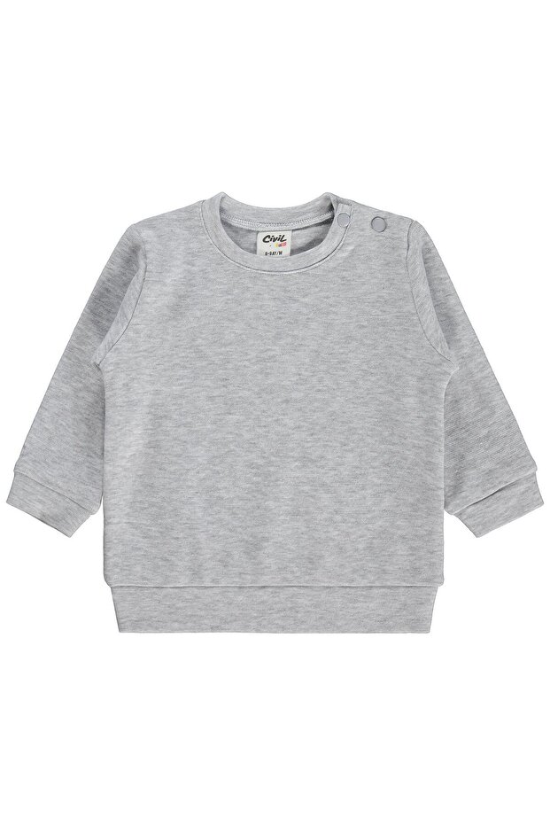 Plain Basic 6-18 Months Sweatshirt - Gray