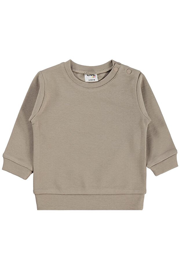 Plain Basic 6-18 Months Sweatshirt - Beige