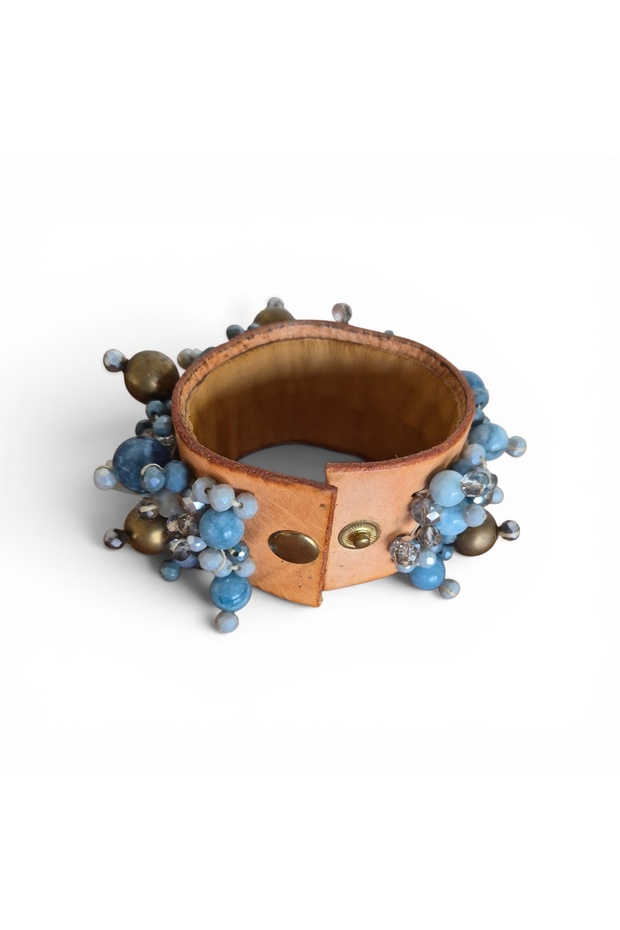 Handmade Beaded Bracelet Made from Donkey Skin