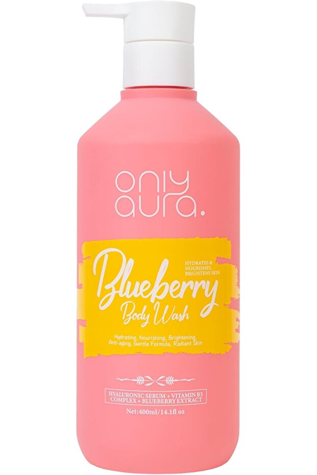 OnlyAura Blueberry Body Wash (400ml) – Hydrating & Brightening Body Cleanser