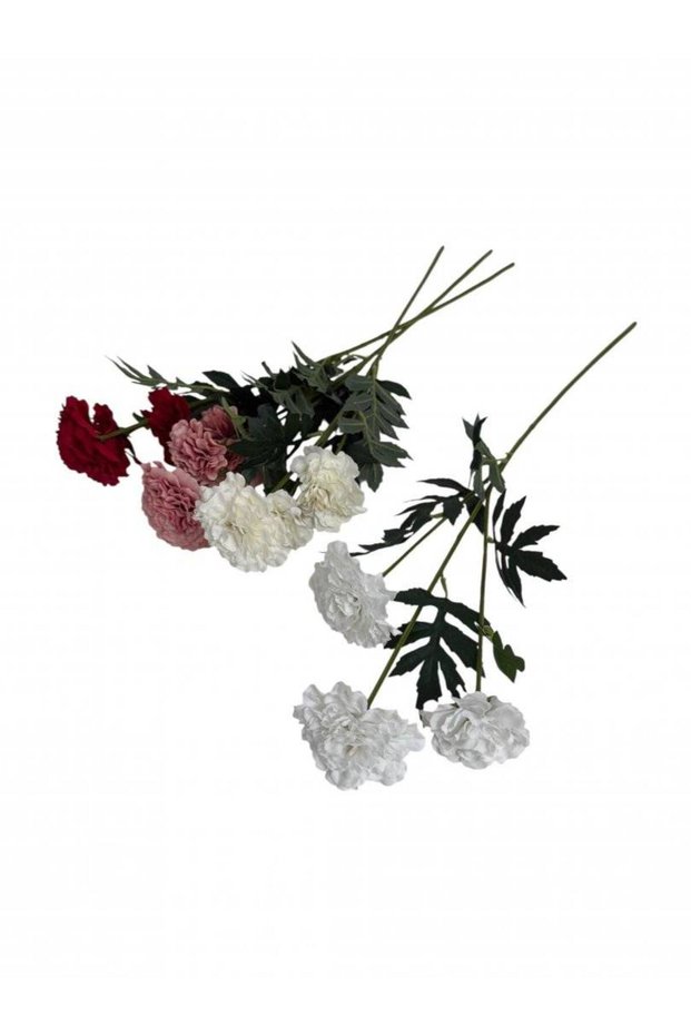 Artificial Flowers Carnations Cream