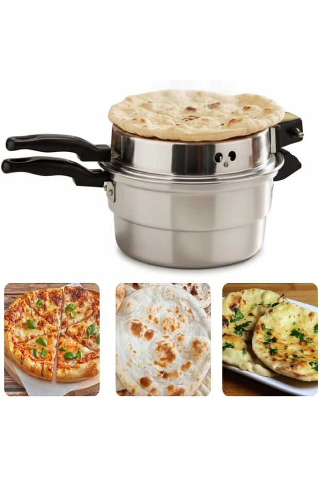 Arabic Khameer Bread Maker | Pita, Khubz & Mini Pizza Maker | Non-Stick Flatbread & Dough Cooker