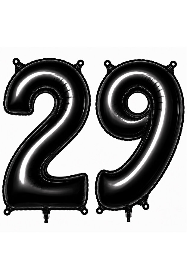 29 بالون فويلو على شكل أرقام لون أسود (76 سم)
