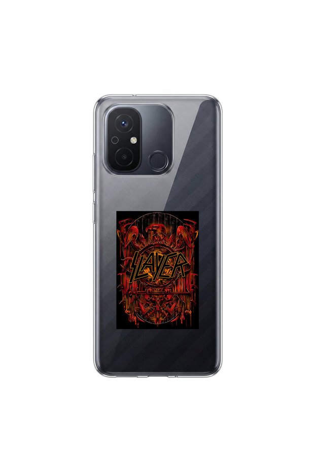 حافظة شفافة متوافقة مع هاتف Redmi 12C مصنوعة من المعدن بتصميم 17