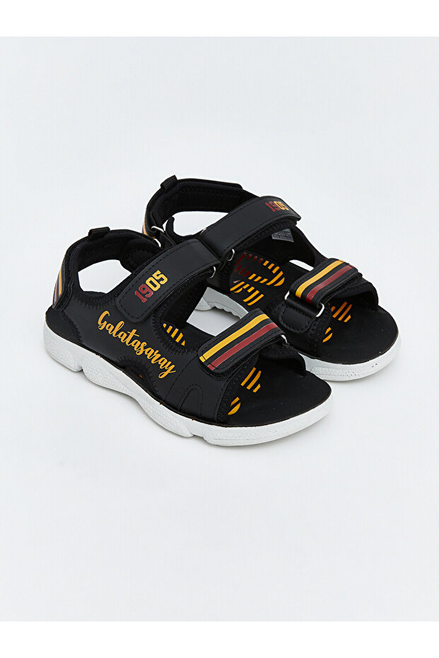 Lcw Steps Black Printed Boys' Sandals
