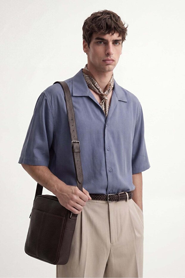 Indigo Lyocell Relax Fit Men's Shirt