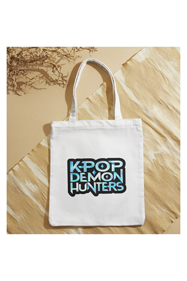 حقيبة قماشية مطبوعة من K-Pop Demon Hunters، حقيبة Huntrix القماشية
