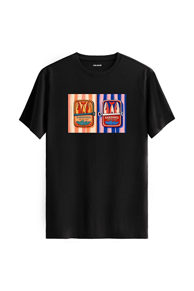 Retro Sardine Can Design T-Shirt