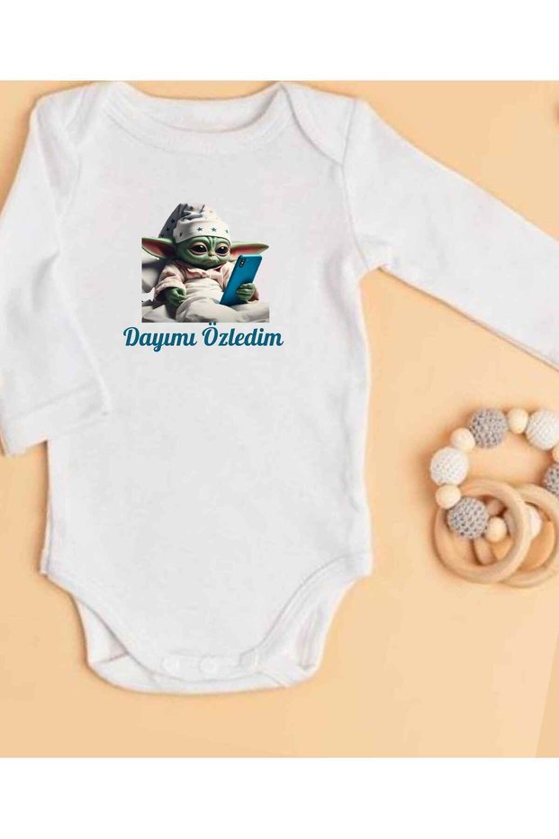 Dayı Written Baby Bodysuit 100% Cotton 329