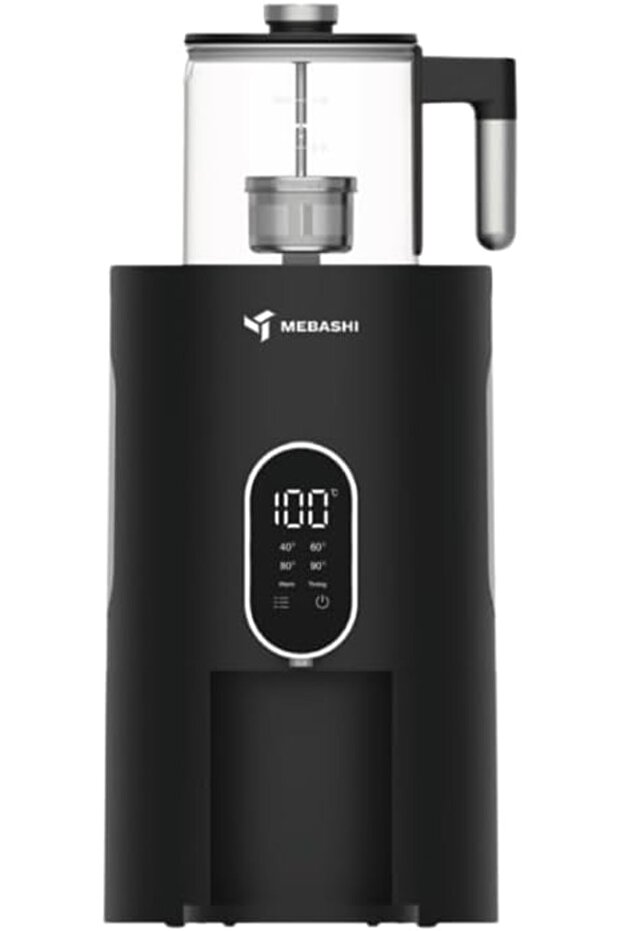 ME-SMV4002 Electric Samovar, Touch Digital Panel, 3L Glass Kettle, 1L Teapot, LED Display, Black