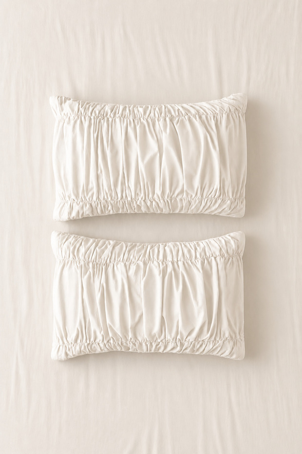 Drawstring Single Cotton Elastic Sheet & Pillowcase Set - 2