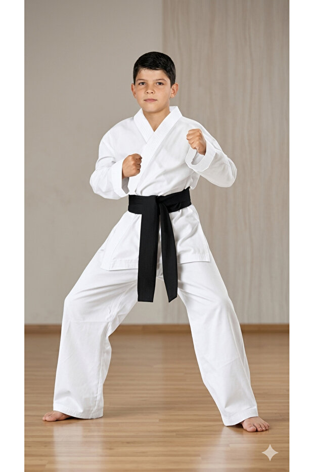 Kids Martial Arts Uniform Set – White Karate / Taekwondo Gi with Belt
