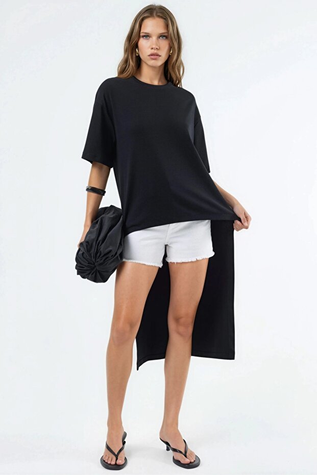 Busem Slit Oversize Crew Neck Tunic