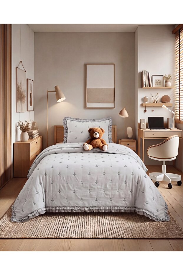 Marshmallow Ruffle Bedspread Set (Single / 180X240)