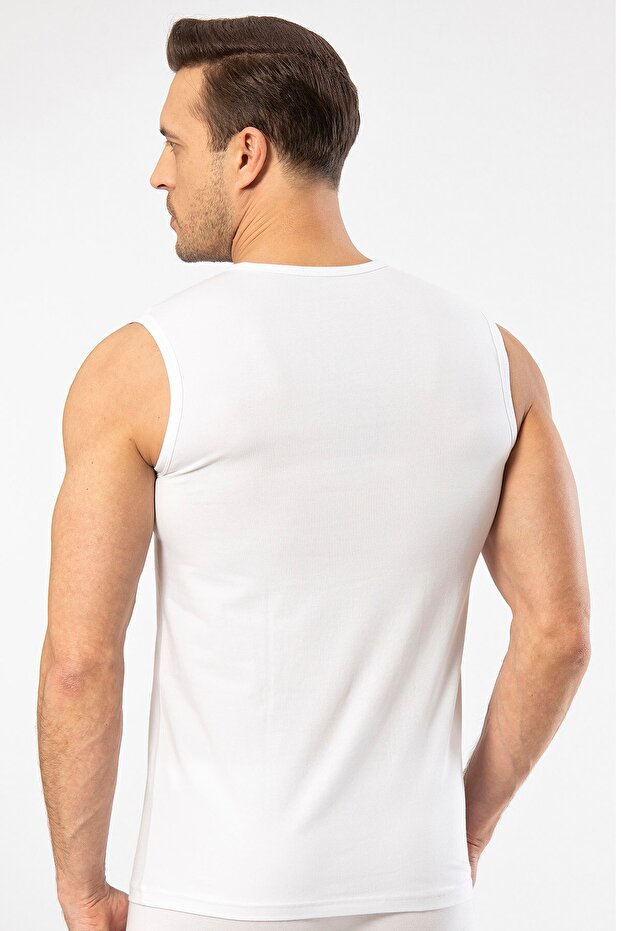 Men's sleeveless tank top, crew neck sleeveless tank top, 95% cotton, 5% elastane
