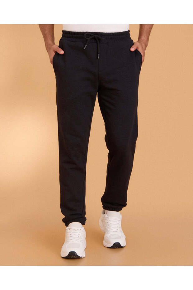 Men Black Fleece Lounge Sweat Pants