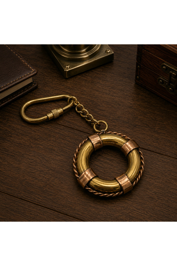 Brass Sailor Themed Keychain – Nostalgic Metal Keychain with Various Models
