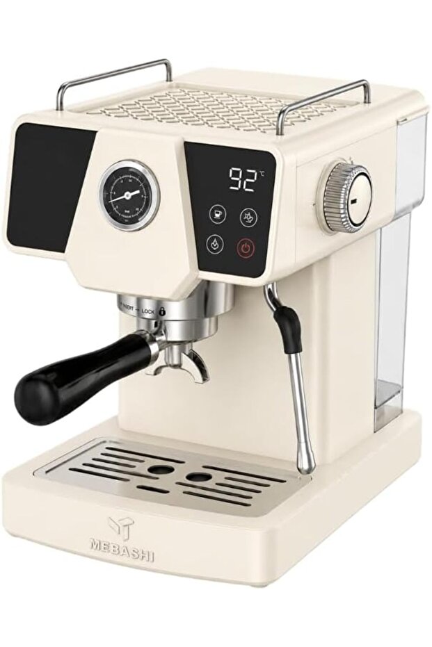 Espresso Coffee Machine - 19 Bar Pressure, 1.8L Capacity, Stainless Steel with Touch Screen