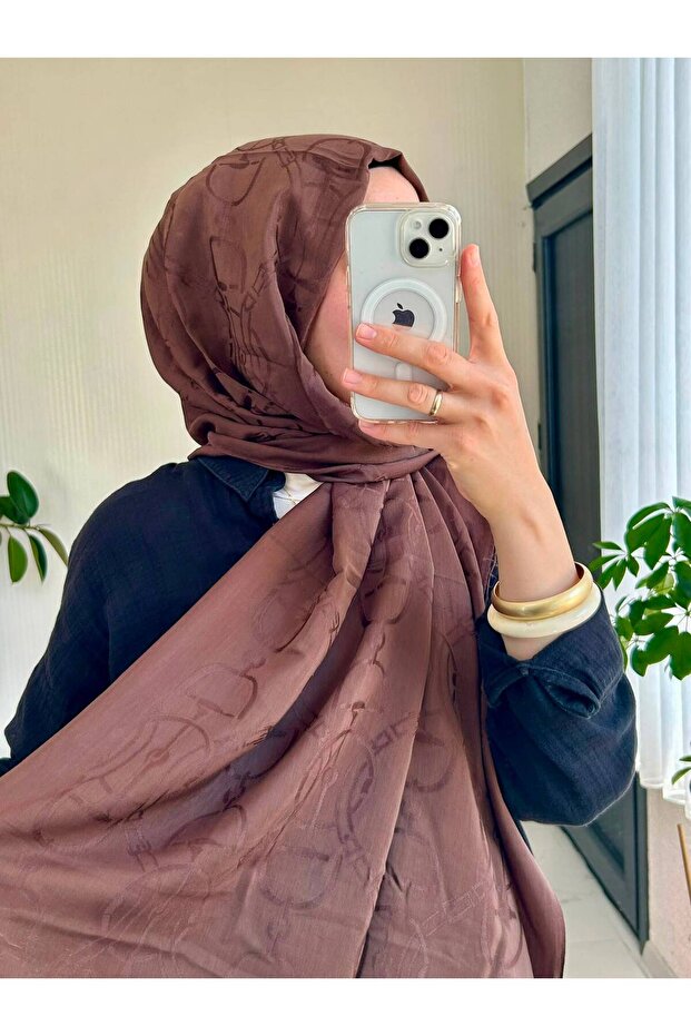 Noura Scarf Diamond Maria Shawl Brown
