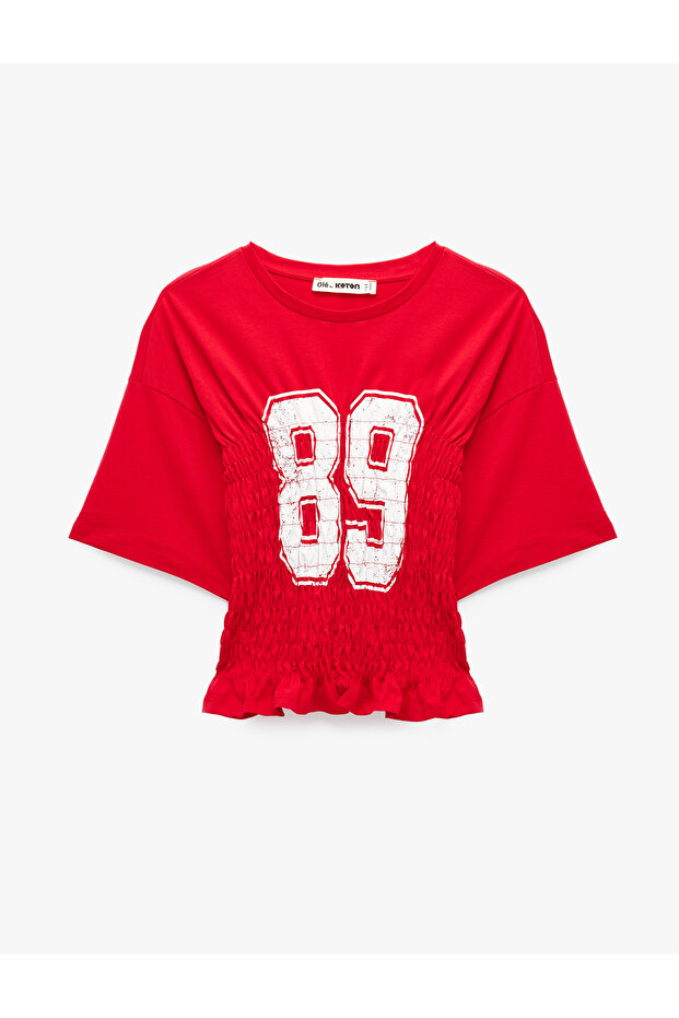Cotton Gipeli Short Sleeve Crew Neck Slim Fit Printed T-Shirt