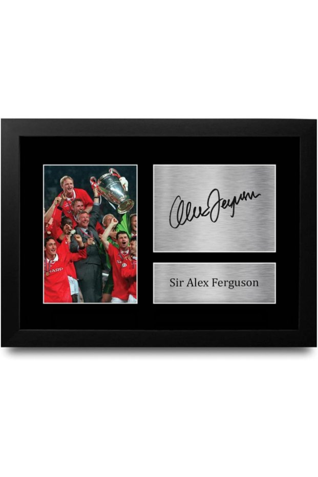 Sir Alex Ferguson A4 Framed Signed Printed Autographs Picture Print Photo Display Gift For Football Fans