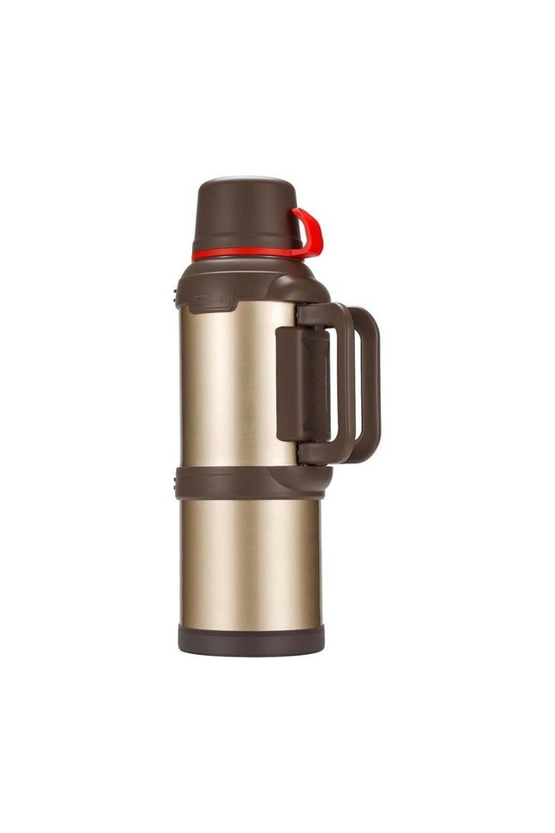 (Nevvalife Model 4 Liter Gold) Vacuum Stainless Steel Gold Color Thermos 4 Liters 48 Hours Hot and Cold Guaranteed Mountaineering and Camping Thermos Family Size Large Thermos