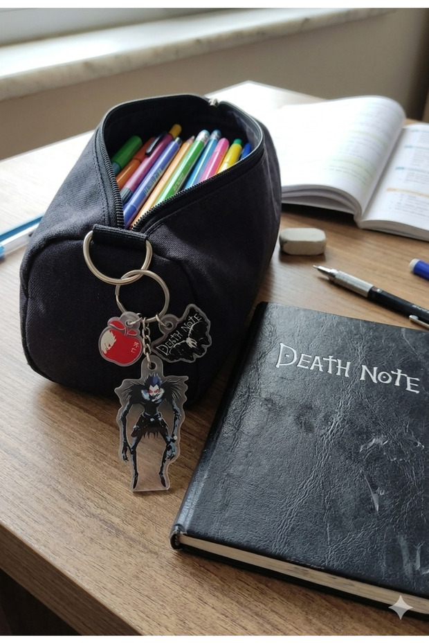 Owl Bag Death Note - Acrylic Keychain Bag Ornament with Ryuk Pattern and Charm