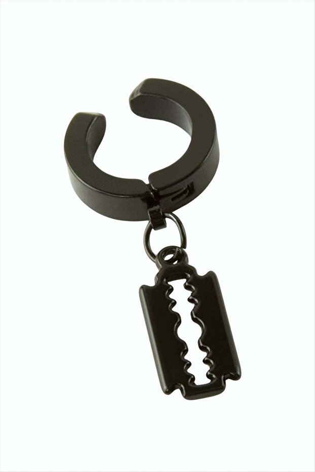 Razor Steel Men's Earrings with Clasp 1 Piece