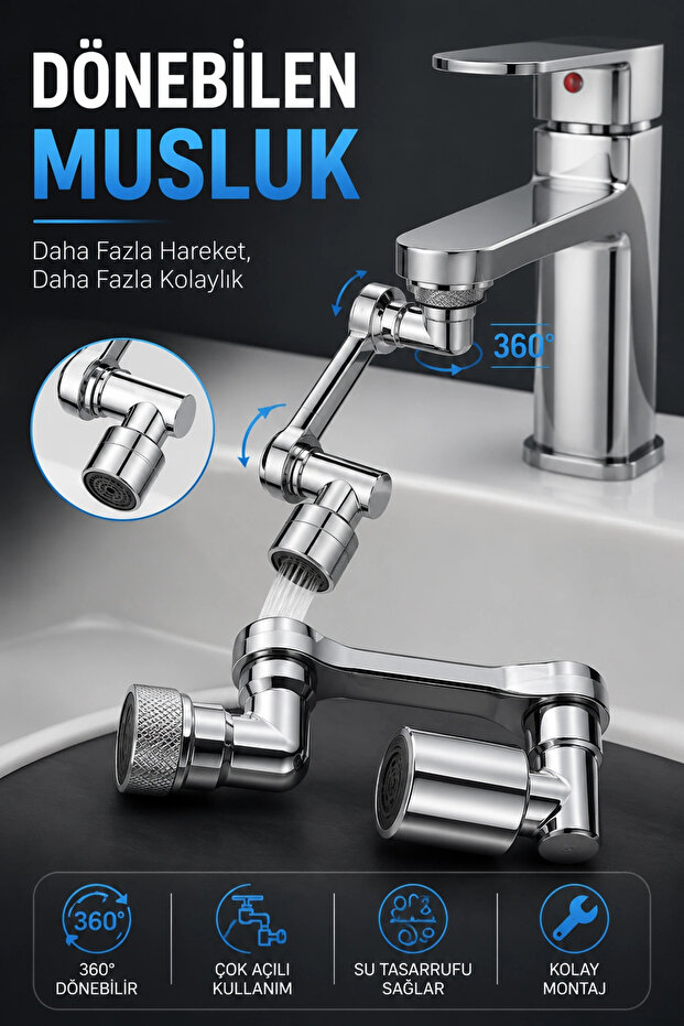 Rotatable Faucet Special Water Flow Design
