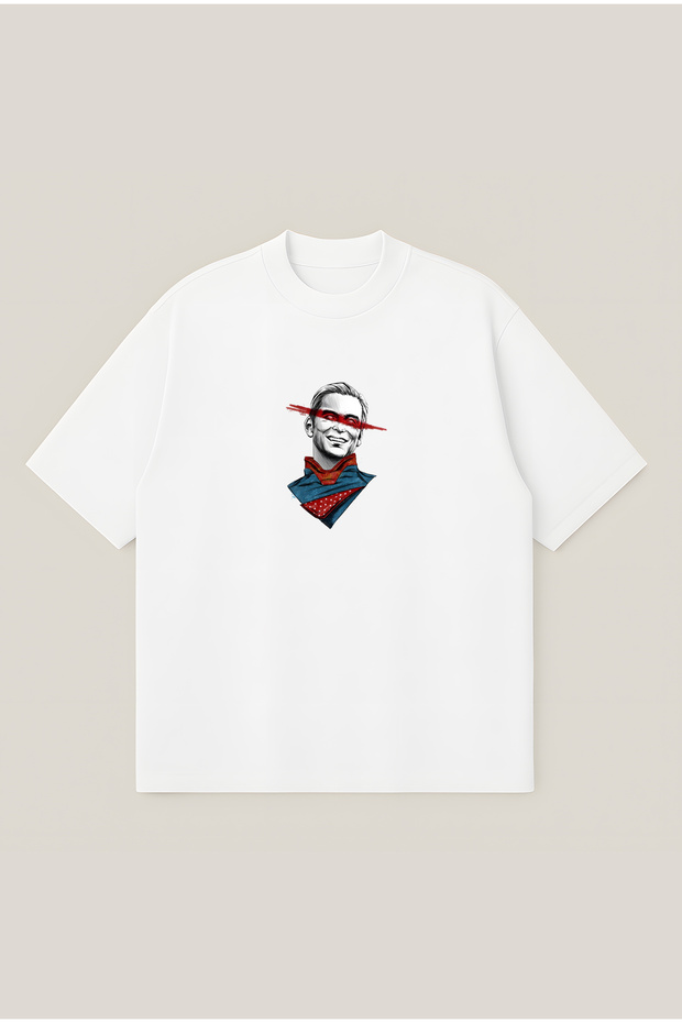 Homelander Oversize Boxy Cut Unisex 100% Cotton Printed Tshirt | Streetwear