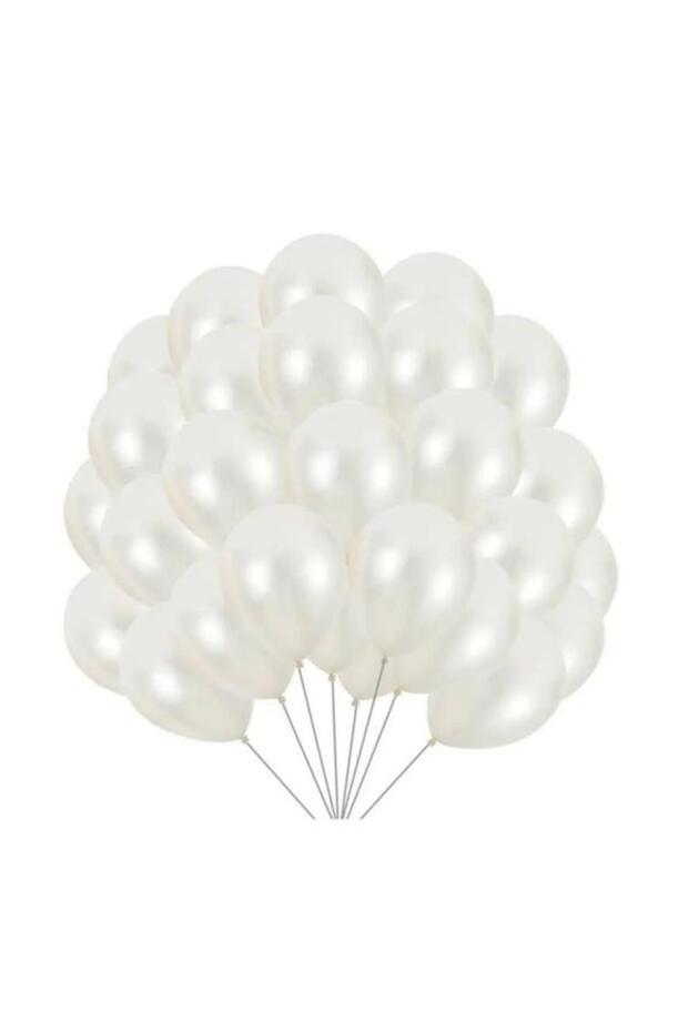 6 Metallic White Balloons - Birthday Concept - Party Supplies - Bride to Be Supplies