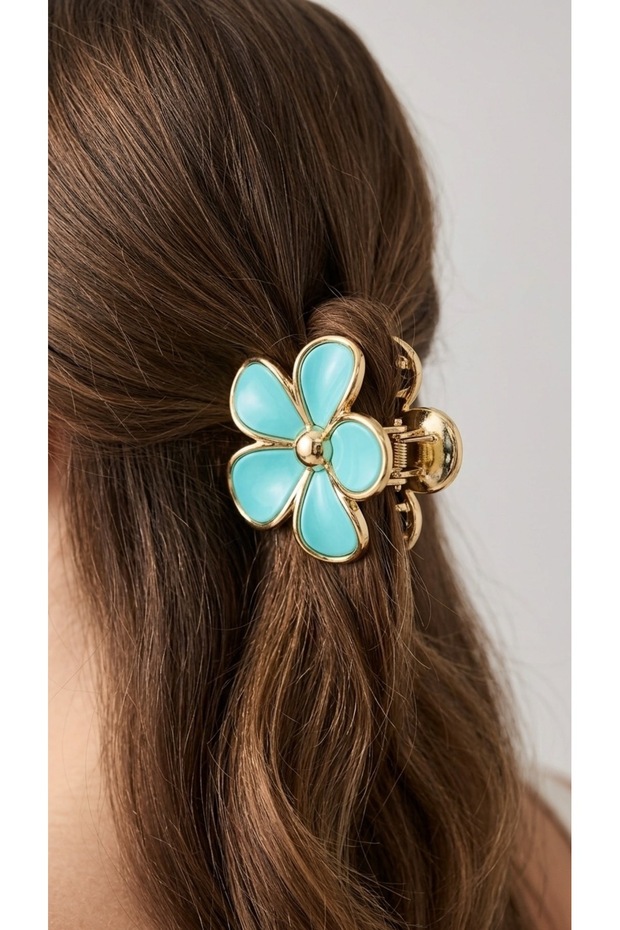 Lotus Model Flower Hairpin Women's Hair Catcher Clasp Colorful Acetate Plastic Bun Clip Girls' and Women's Hair Accessory