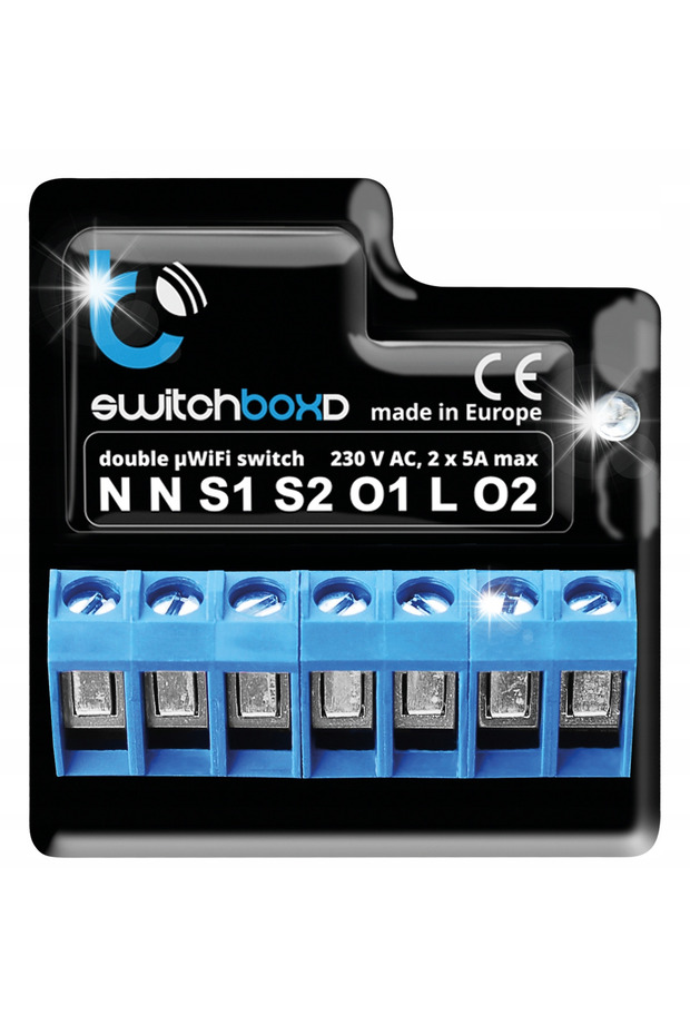 Comutator inteligent Wi-Fi Switchboxd 230V 2 Canale