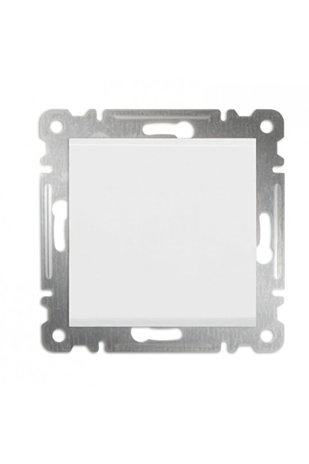 White single switch frameless - compatible frame for socket and switch - 1
