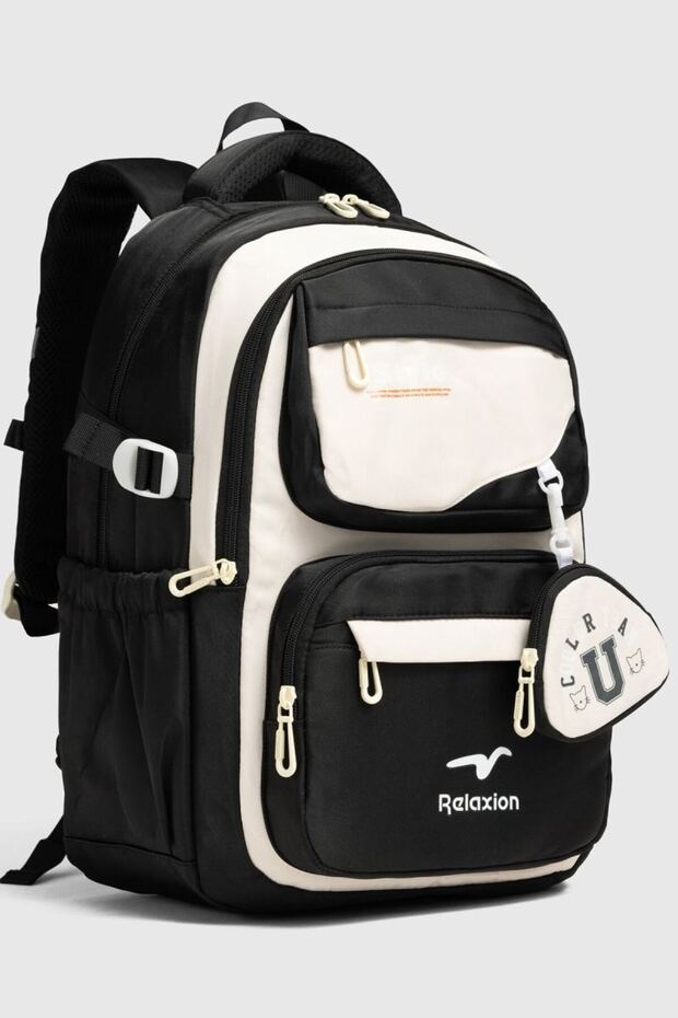 Unisex School Backpack Travel Camping Daily Student Backpack School Bag 2466 Black