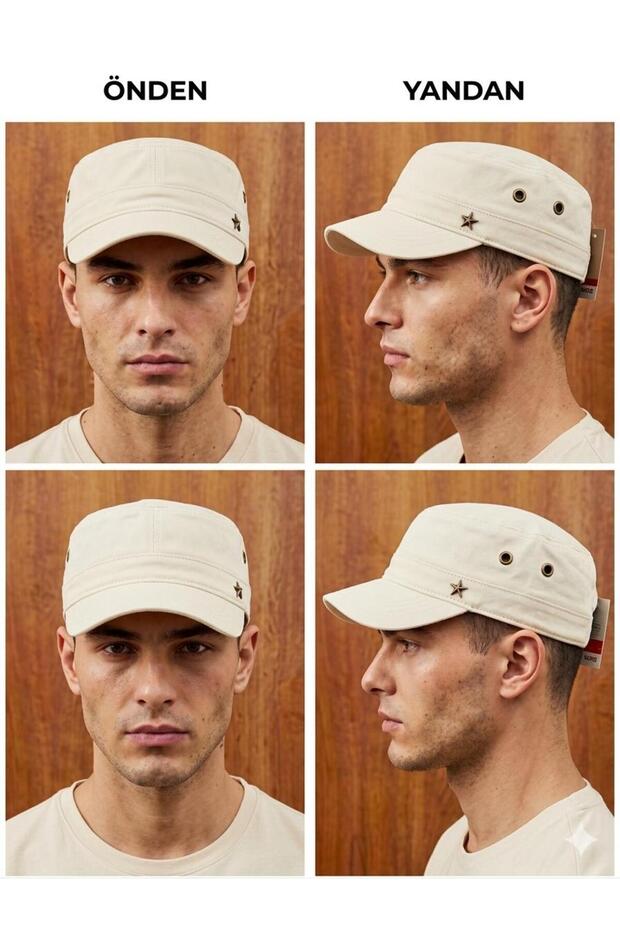 Women's Men's Star-Embellished Hat with Che Guevara Pattern