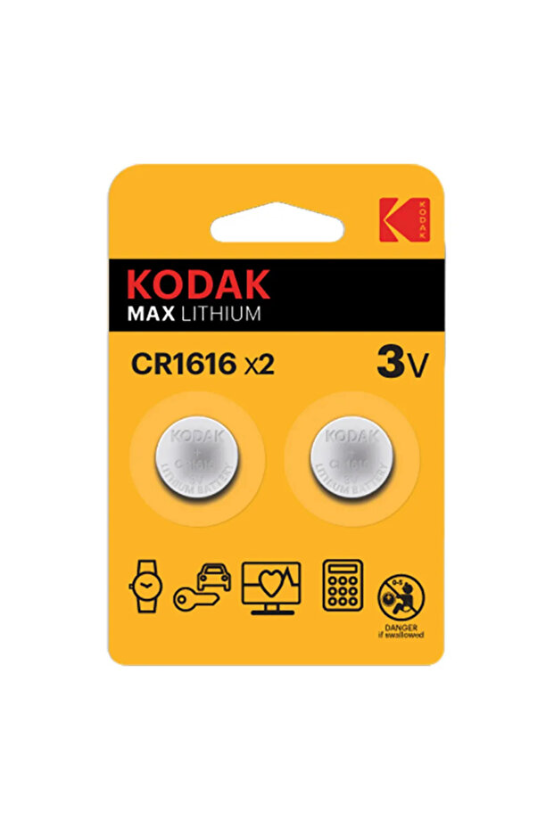 Max Lithium CR1616 Coin Cell Battery With 3V Voltage- 2pcs