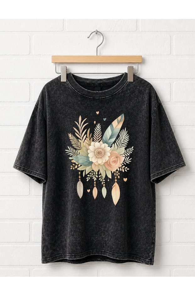 Acid Washed Oversize Unisex T-Shirt Washed Vintage Street Style Street Fashion Cotton Comfortable Fit Daily Wear T-Shirt