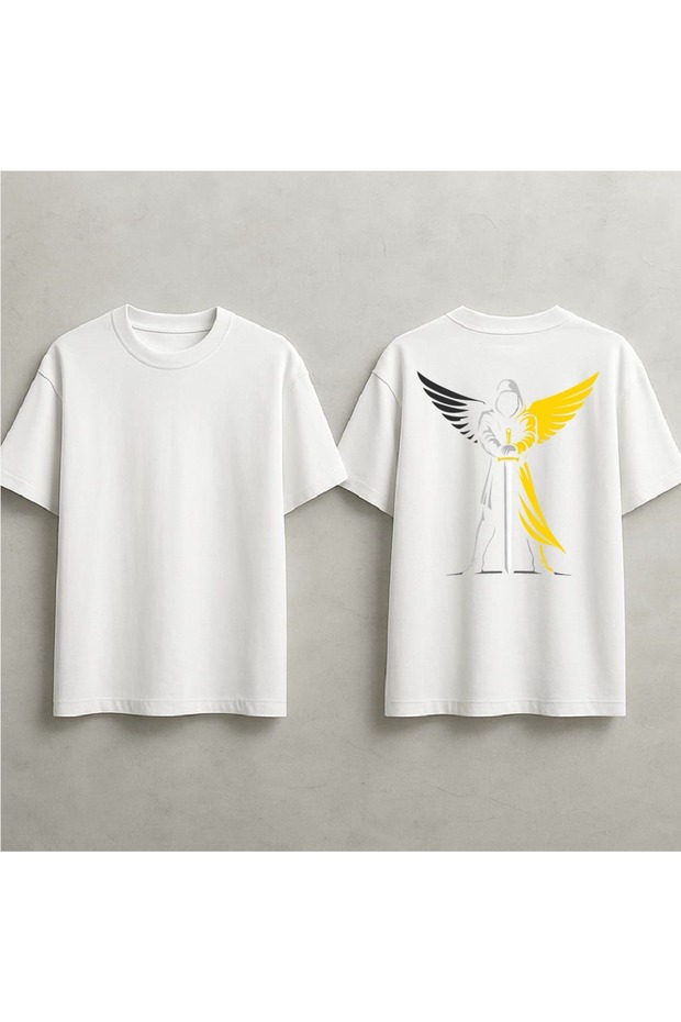 Angels with Swords Printed Oversized T-Shirt