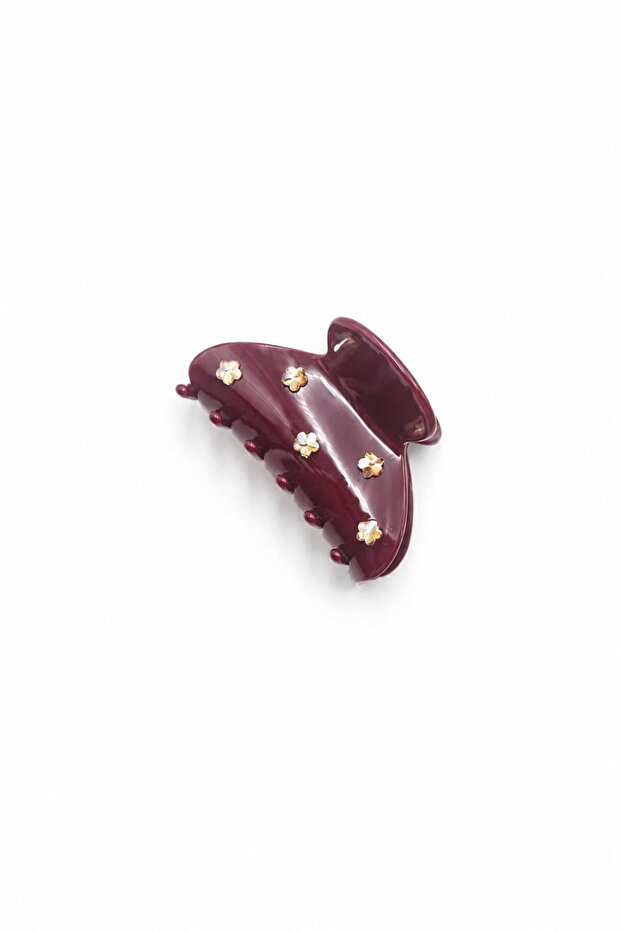 Elegant floral acrylic bone hair clip
