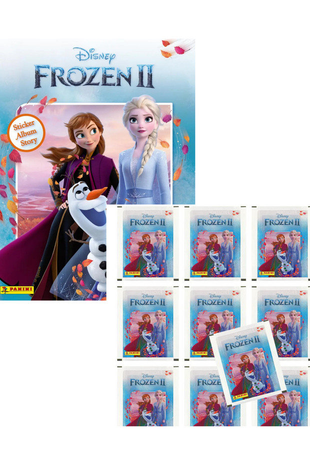 Frozen Ii Sticker Album+10 Packs (40 Stickers+10 Cards) Sticker Set