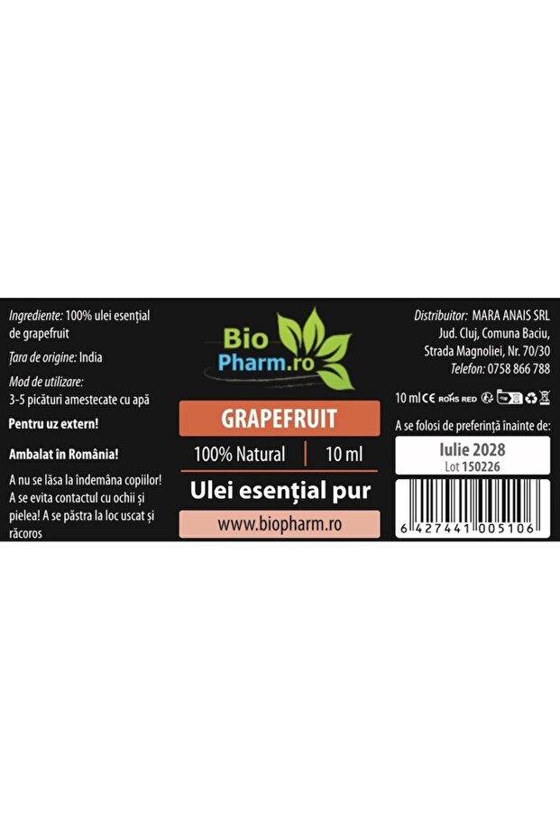 Ulei esențial de grapefruit, 10ml - 2